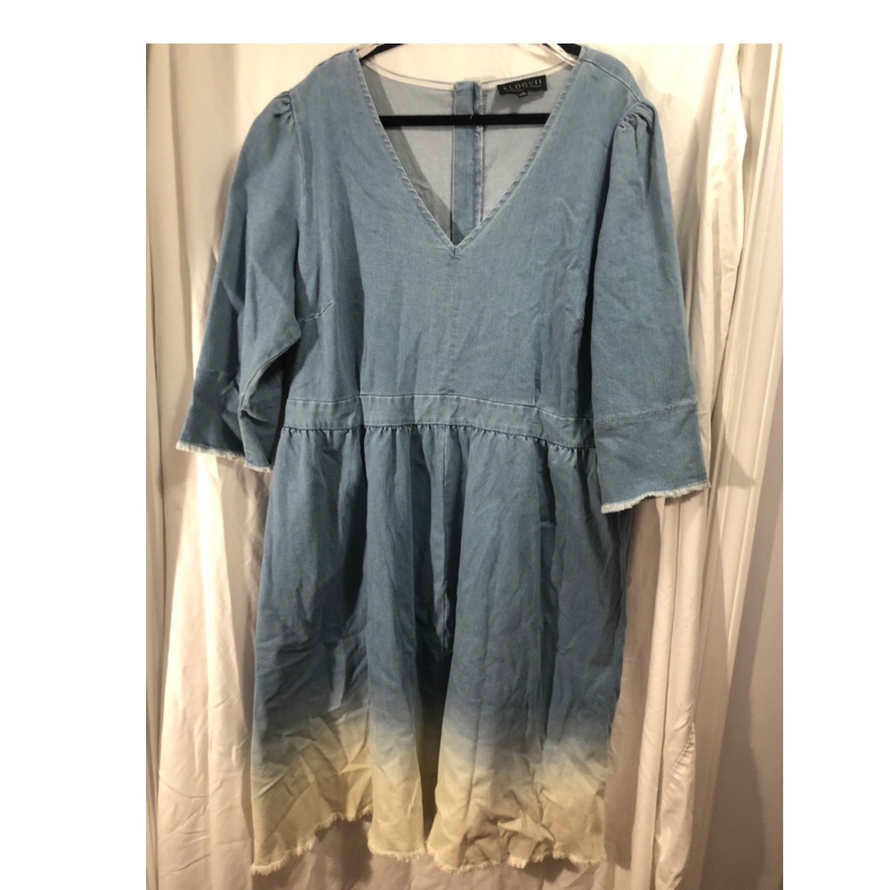 Ombré denim dress